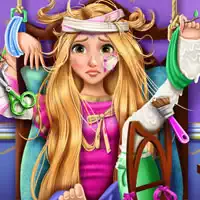 Szőke Princess Rapunzel Kórház Helyreállítása