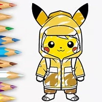 coloring_book_cute_raincoat_pikachu ಆಟಗಳು