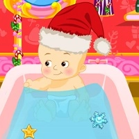 elsa_bathing_baby_santa ゲーム