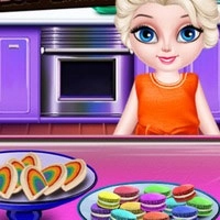 elsa_little_chef_rainbow_baking ألعاب