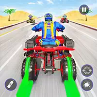 Quad Bike Traffic Shooting Games 2020: Pyöräilypelit