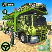 Us Army Cargo Transport Truck Driving