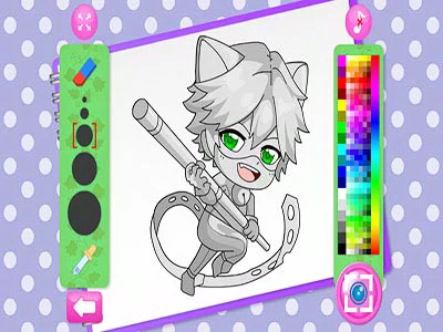 Livre De Coloriage Chibi Dottedgirl capture d'écran du jeu