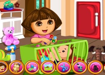 Dora Baby Kujdesi Slacking pamje nga ekrani i lojës