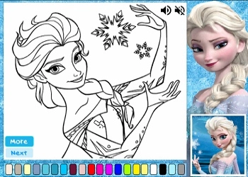 Elsa Frozen Boyama oyun ekran görüntüsü