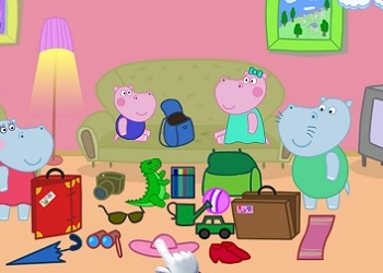 Hippo-Familie Flughafen-Abenteuer Spiel-Screenshot