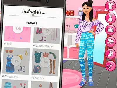 Instagirls Valentines Dress Up game screenshot