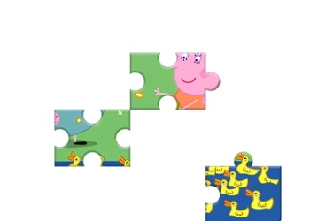 Jigsaw Puzzle: Peppa Wutz Füttert Die Enten Spiel-Screenshot