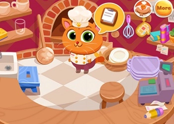 Liebhafte Virtuelle Katze Im Restaurant Spiel-Screenshot