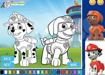 Paw Patrol Kleurboek schermafbeelding van het spel