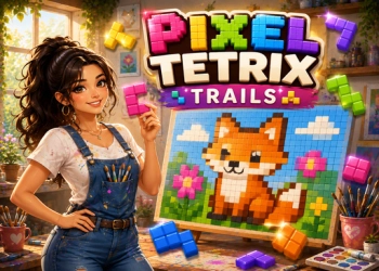 Pixel Tetrix Trails játék képernyőképe