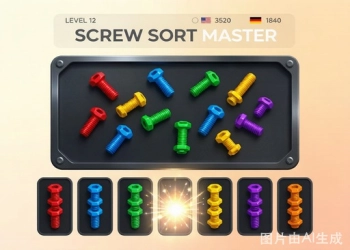 Screw Sort Master pamje nga ekrani i lojës