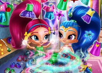 Shimmer And Shine Wardrobe Cleaning game screenshot