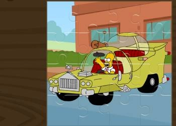 Simpsons Car Jigsaw στιγμιότυπο οθόνης παιχνιδιού