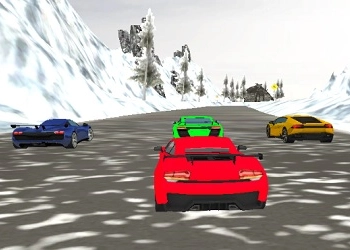 雪上ドライビングカー・レーストラックシミュレーター ゲームのスクリーンショット