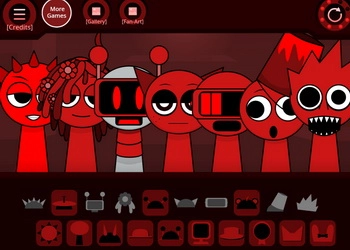 Sprunki Colorbox Rosso screenshot del gioco