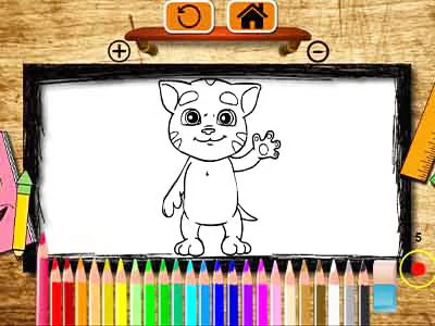 Talking Tom Coloring Book თამაშის სკრინშოტი