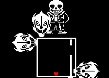 Lupta cu șeful Sans din Undertale captură de ecran a jocului