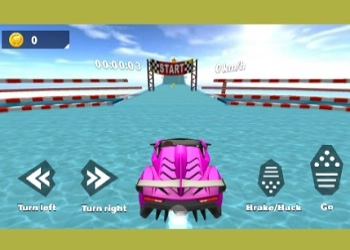 Acrobacia De Coche Surfista Sobre Agua captura de pantalla del juego